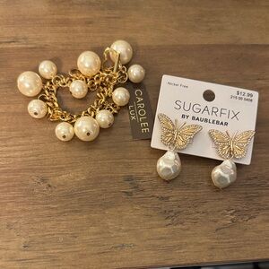 Carolee Lux Gold and Pearl Bracelet